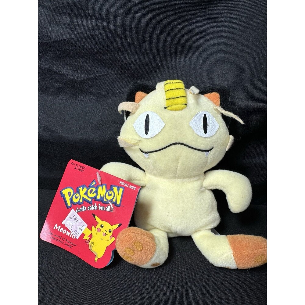 NINTENDO POKEMON MEOWTH #52 CHARACTER BEAN BAG PLUSH TOY HASBRO